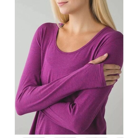 lululemon athletica Tops - Lululemon Activewear Draped Back Long Sleeve Top Sm/Med